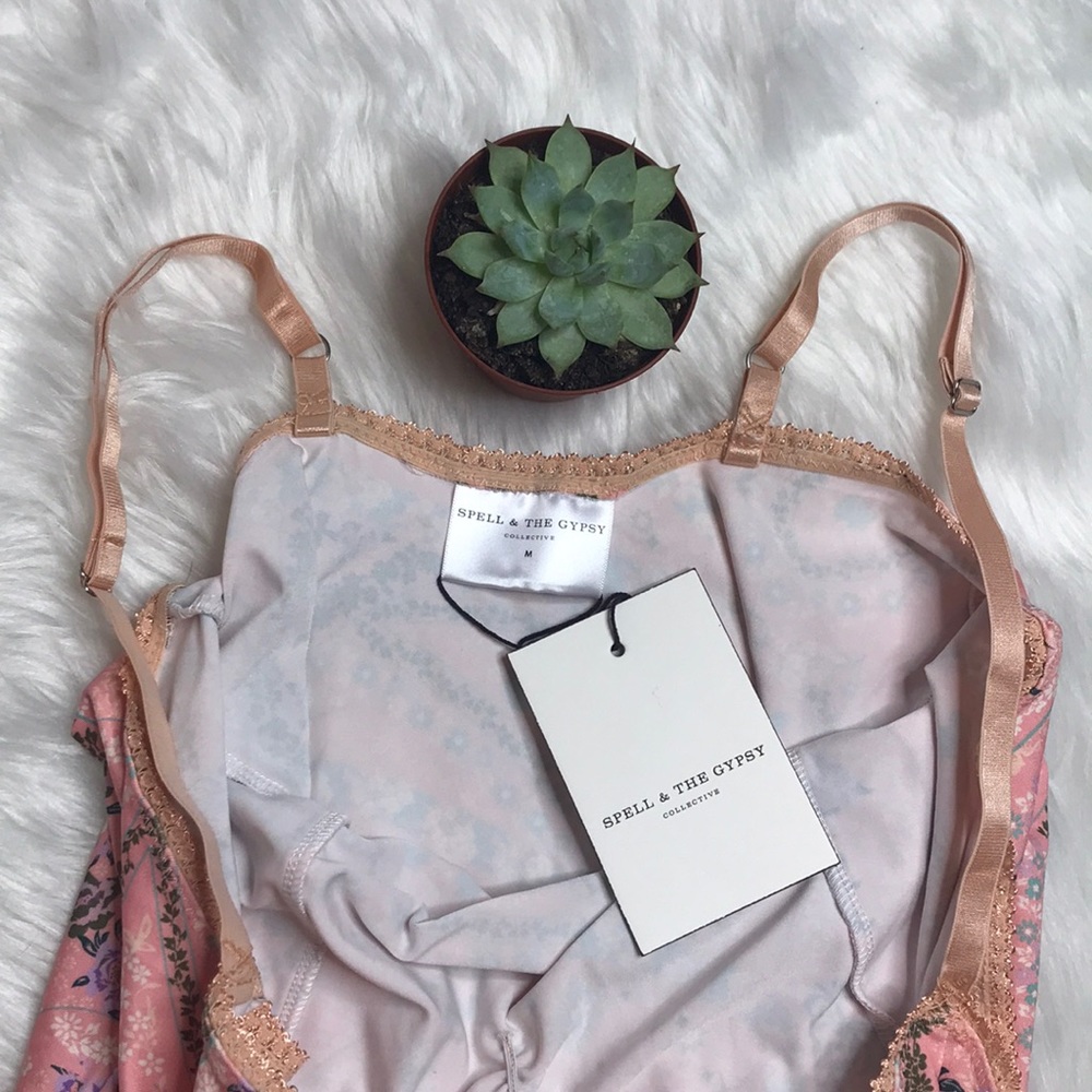Spell City Lights Bodysuit in Peach - Picture 8 of 8